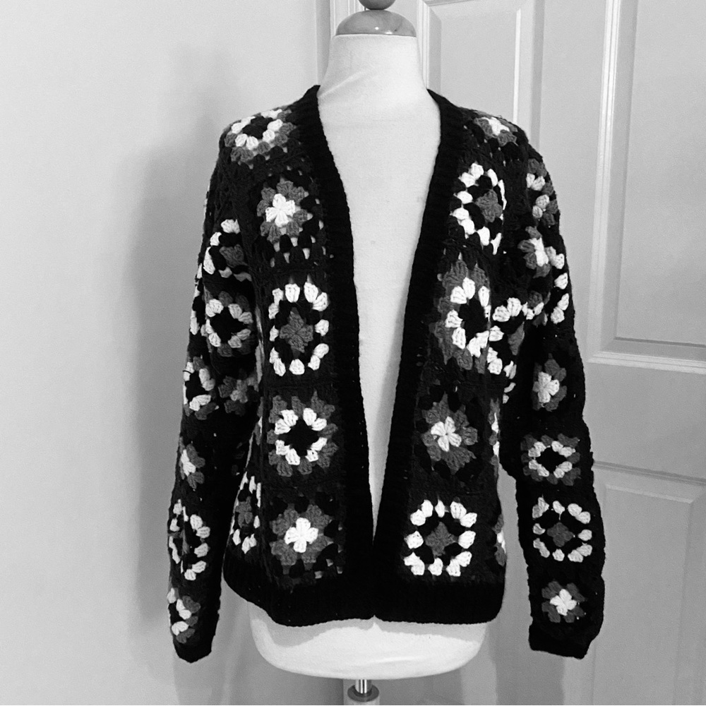 Quilted Cardigan Sweater